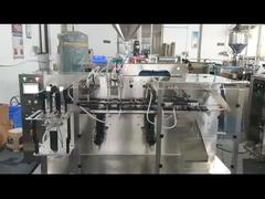 Machine d'emballage horizontale pour doypack de jus de fruits liquides à deux sorties, miel et sachets préfabriqués de sauce soja