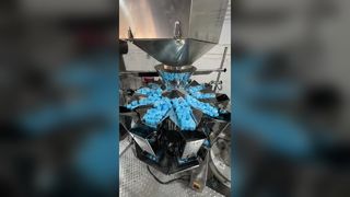 Machine de conditionnement rotative automatique de pochettes préfabriquées pour granulés d'alun 300g