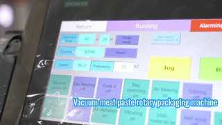 Machine d'emballage de sacs rotatifs pour pâte de viande sous vide