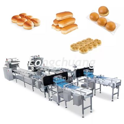 qualité  Multifunction Bakery Food Automatic Feeding Line Burger Bun Hot Dog Hamburger Packaging Machine usine